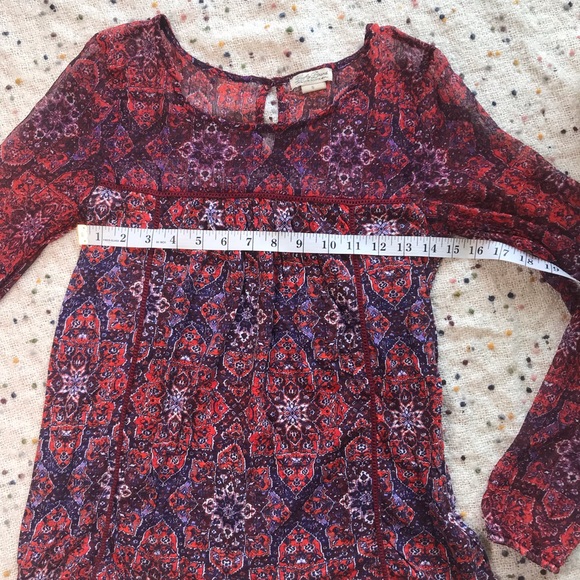 Lucky Brand Paisley Peasant Blouse - Picture 13 of 13